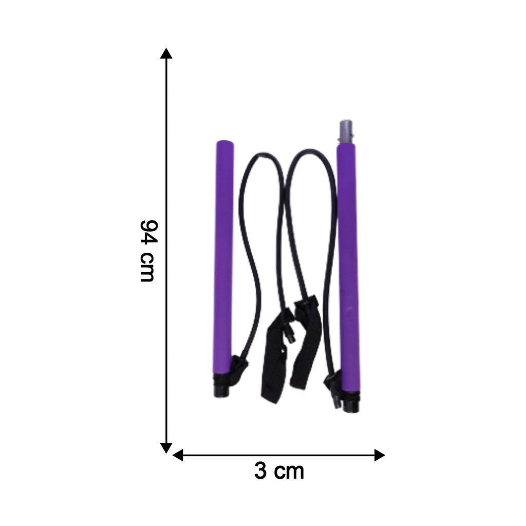 Pilates Bar with Resistance Bands Full-Body Home Workout Kit - Detail View 6