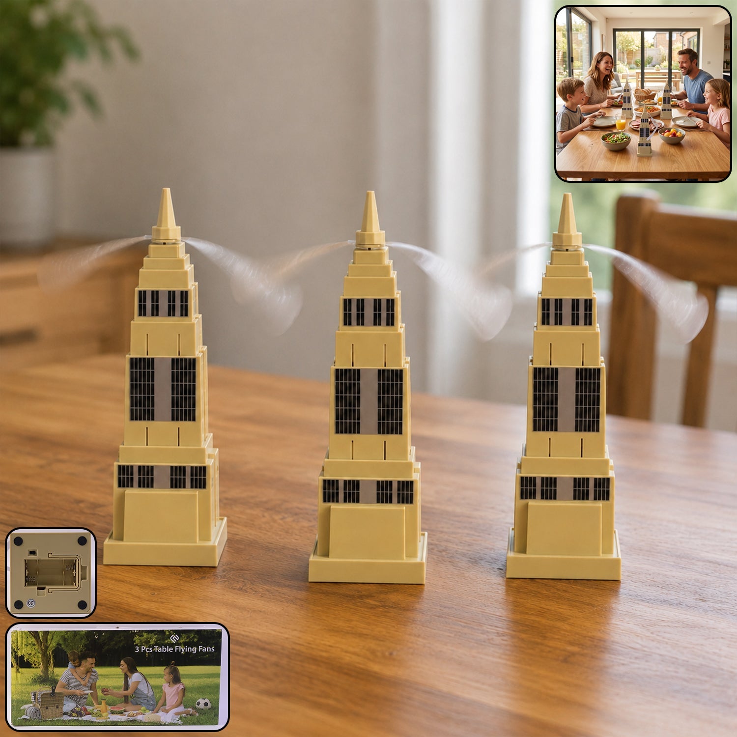 Fly Repeller - Tabletop Food Protection Fan for Pest-Free Dining