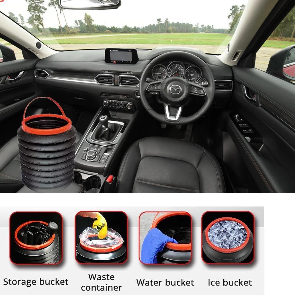 Foldable Car Trash Can 4L Space-Saving Organiser