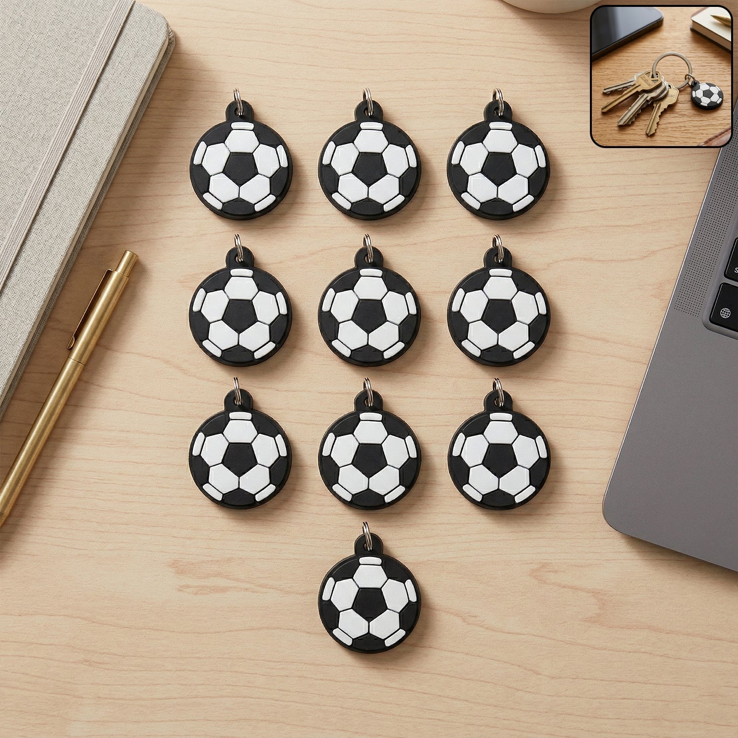 ALVENZA Football Keychain Set – Stylish Sports Gift for Fans