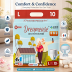 Dreamease Unisex Adult Diaper Pants with 4x Absorption Up to 8 Hrs Wetness Indicator