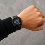 Black Metal Strap Square Analog Watch – Elegant & Bold Accessory