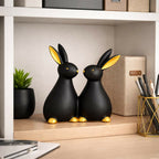 ALVENZA Rabbit Showpiece – Elegant Gold Accents & Modern Decor