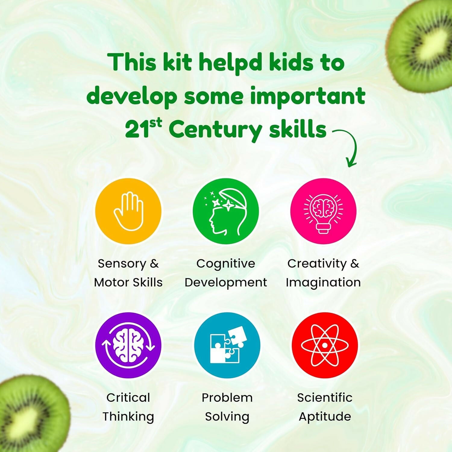 ALVENZA Kiwi Jelly Cube Slime Kit – Creative and Fun DIY Toy for Kids