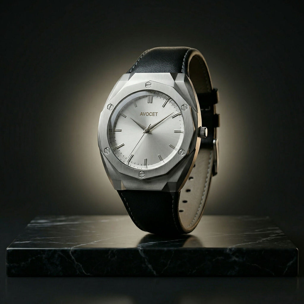 Men's Octagonal Silver Dial Watch – Elegant & Modern Design