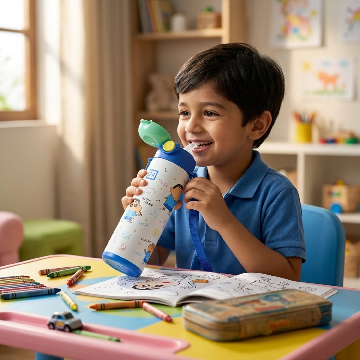 ALVENZA Kids Stainless Steel Water Bottle – Leakproof & Eco-friendly Design