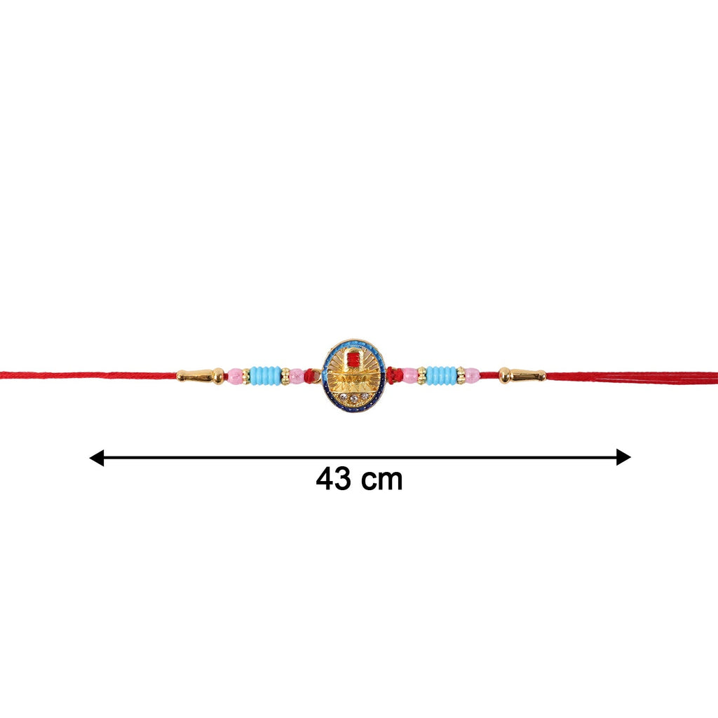ALVENZA Lord Shivling Rakhi – Traditional Design with Soft Thread for Raksha Bandhan