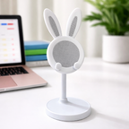 ALVENZA Adjustable White Bunny Ear Phone Stand – Stable & Cute Design