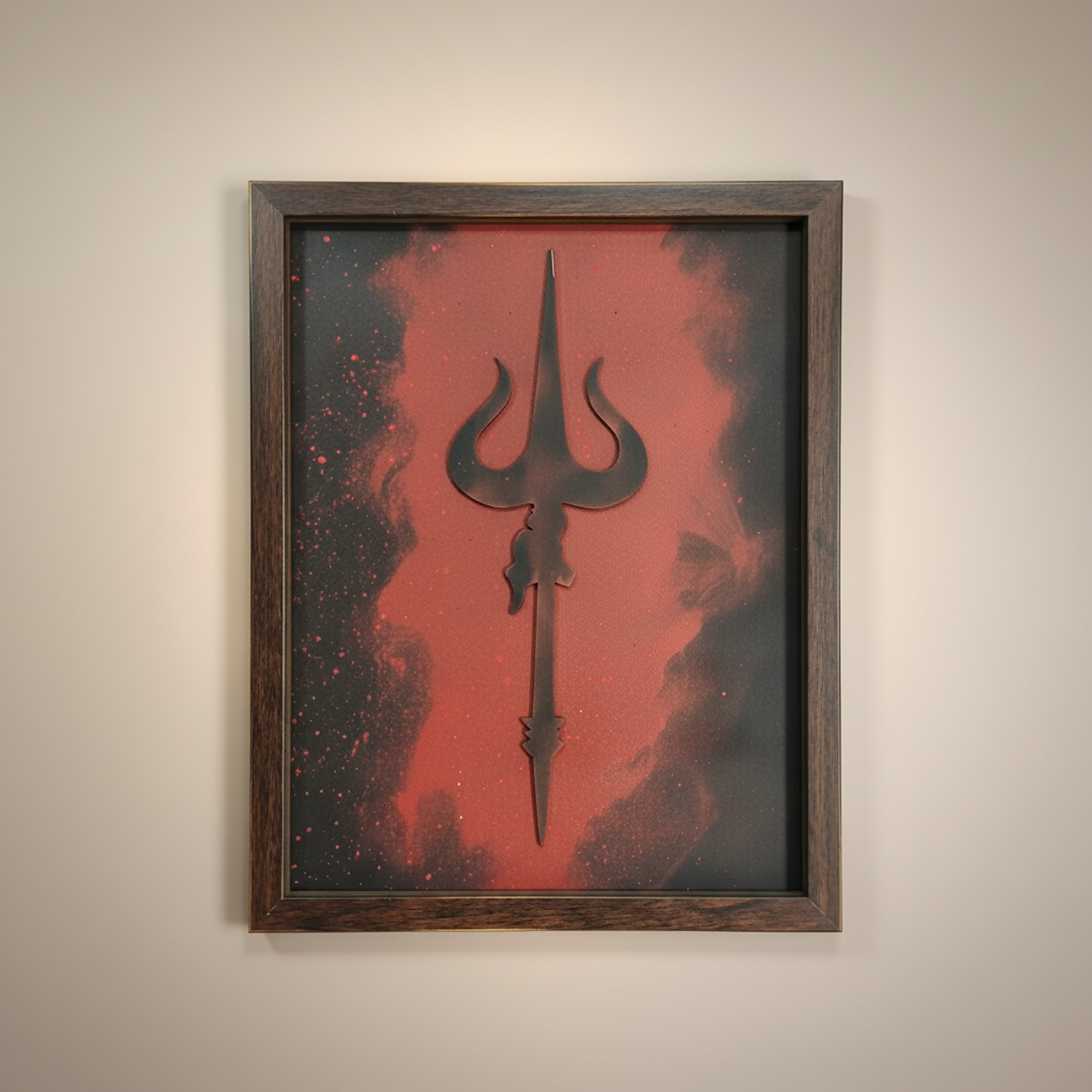 ALVENZA Mahadev Trishul Wall Art – Modern Spiritual Decor for Living Room