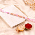 ALVENZA Soft Pearl Beaded Rakhi with Delicate Colors and Beautiful Bracelet Style Finish