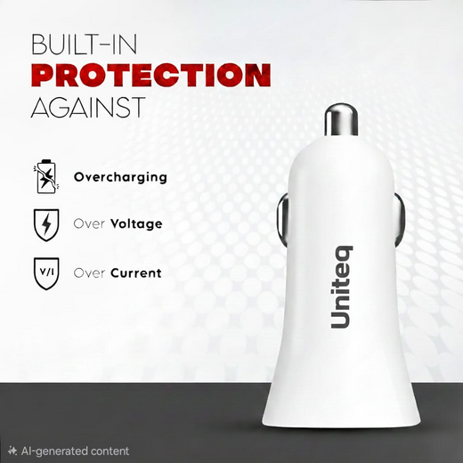 ALVENZA Uniteq 65W Dual USB Car Charger – Fast, Efficient Charging for Travel