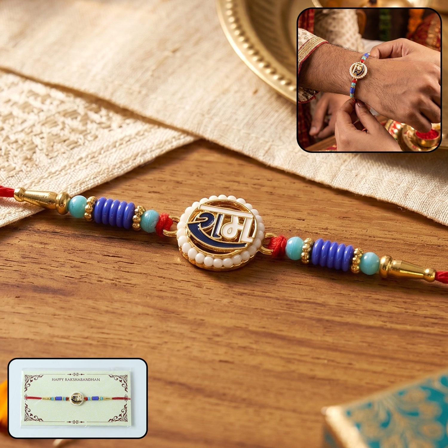 ALVENZA Ram Naam Devnagari Rakhi – Traditional, Stylish & Comfortable