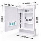 Wall-Mount Makeup Studio – Modern Mirror with Storage & Organizer