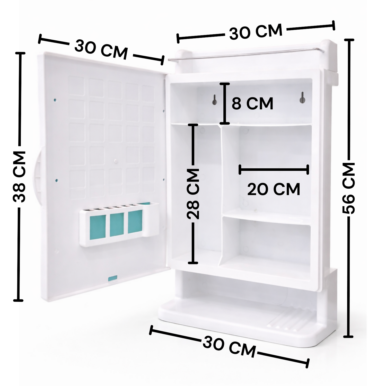 Wall-Mount Makeup Studio – Modern Mirror with Storage & Organizer
