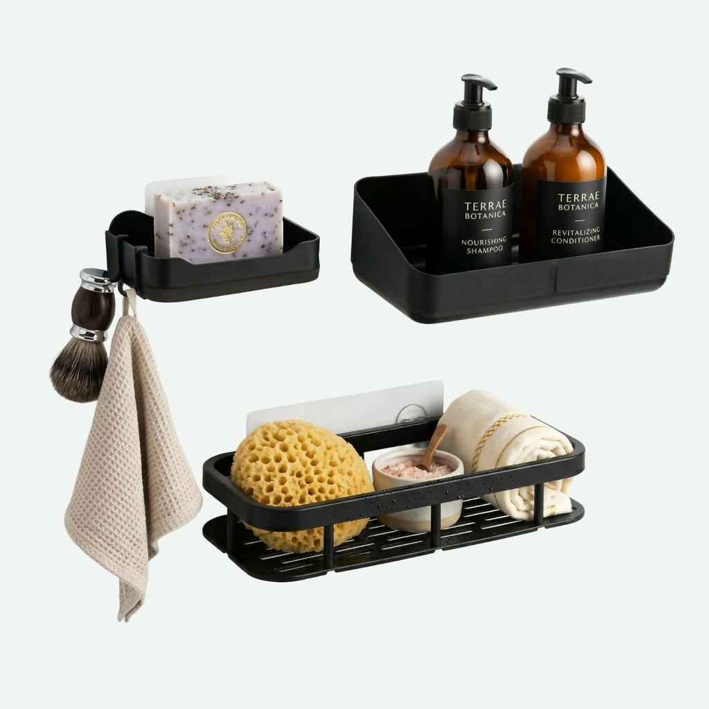 ALVENZA Wall Mounted Bathroom Storage Rack – Space-saving & Rust-resistant