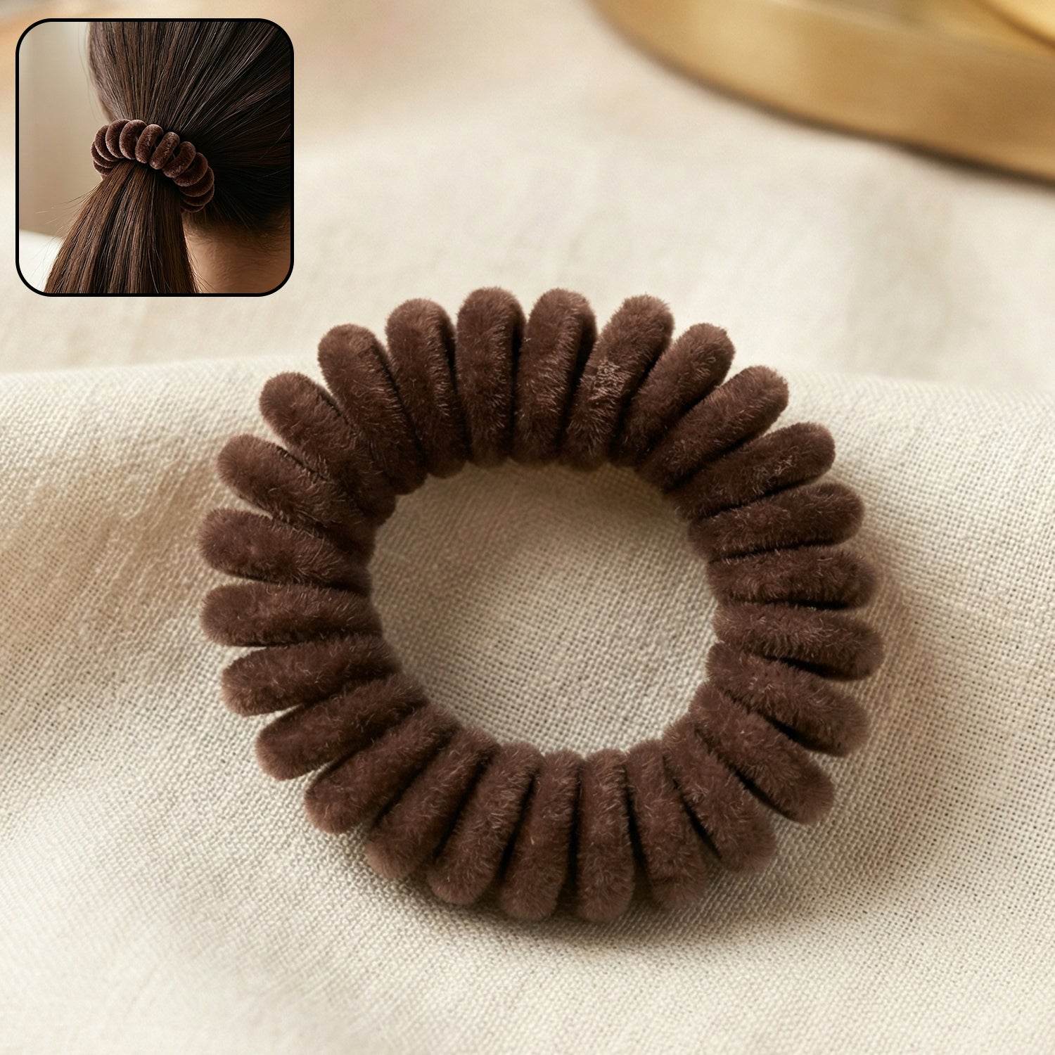 Soft Stretchable Telephone Wire Hair Band No Crease & Secure Fit