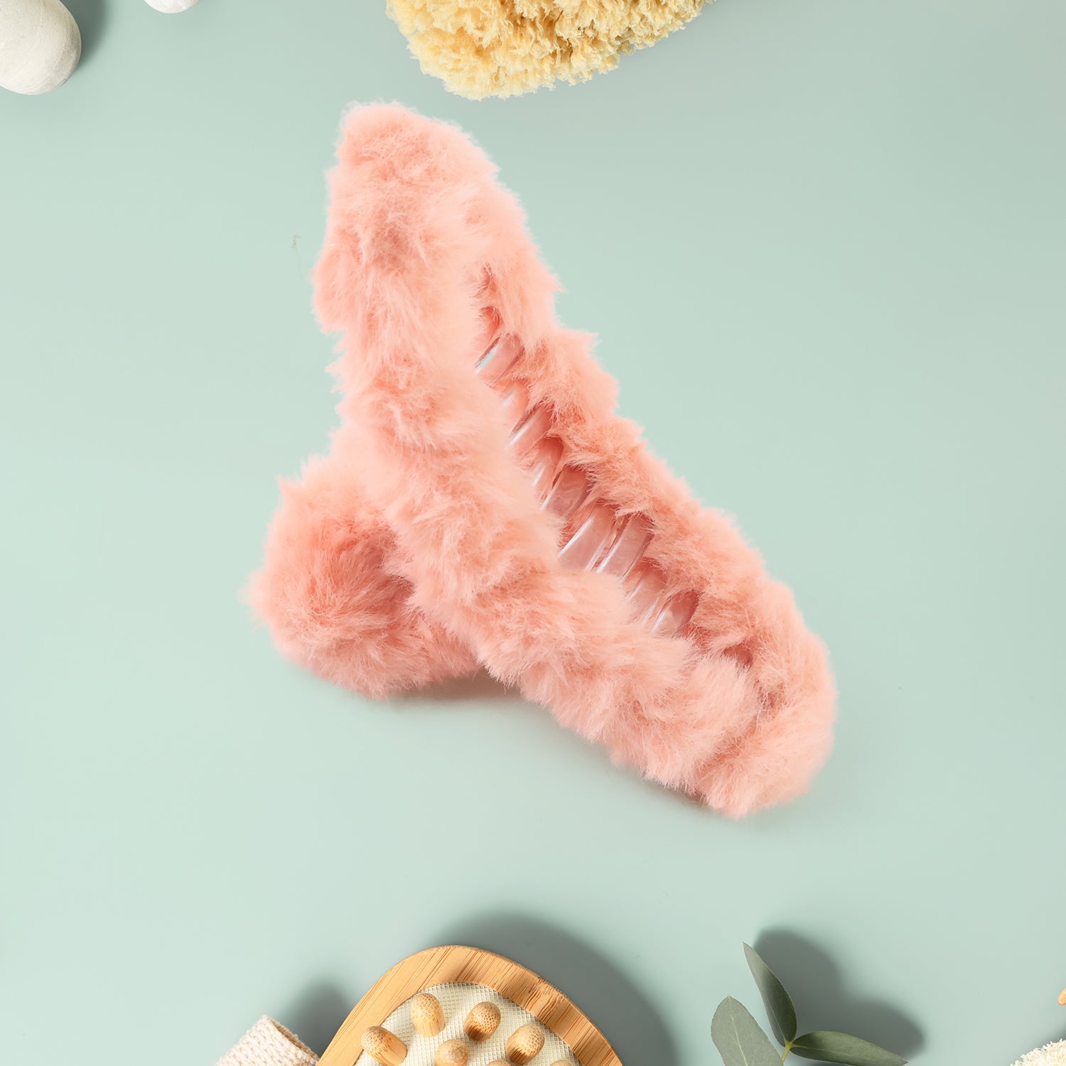 Fur Coated Hair Clutcher Clips – Soft Grip Set of 12