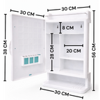 ALVENZA Wall-Mounted Mirror Cabinet 12x21 Inch – Space-Saving Bathroom Storage