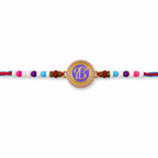 ALVENZA Ek Onkar Spiritual Rudraksha Rakhi for Brother with Beaded Thread Gift