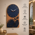 ALVENZA Tropical Leaf Bird Designer Layered MDF Wall Clock Modern Luxury Home