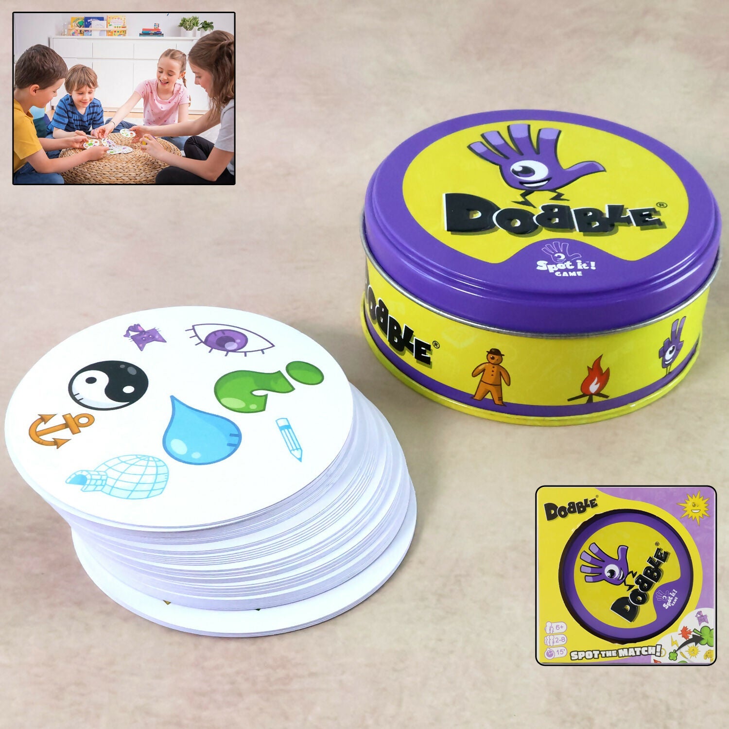 ALVENZA Dobble Spot It Card Game – Fast-Paced Family Matching Fun