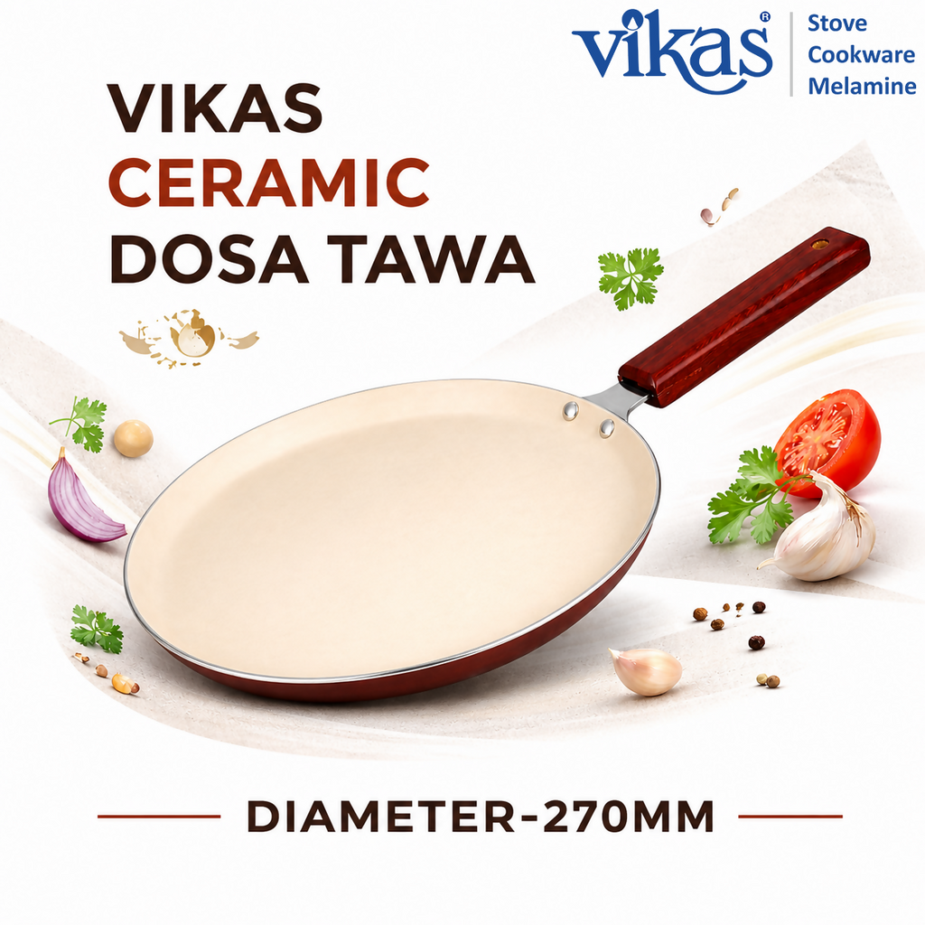 ALVENZA Ceramic Dosa Tawa – Non-stick Pan for Crispy Dosas