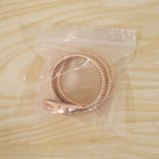 Rose Gold Oval Snake Style Bracelet Watch with Crystal Dial Border Design