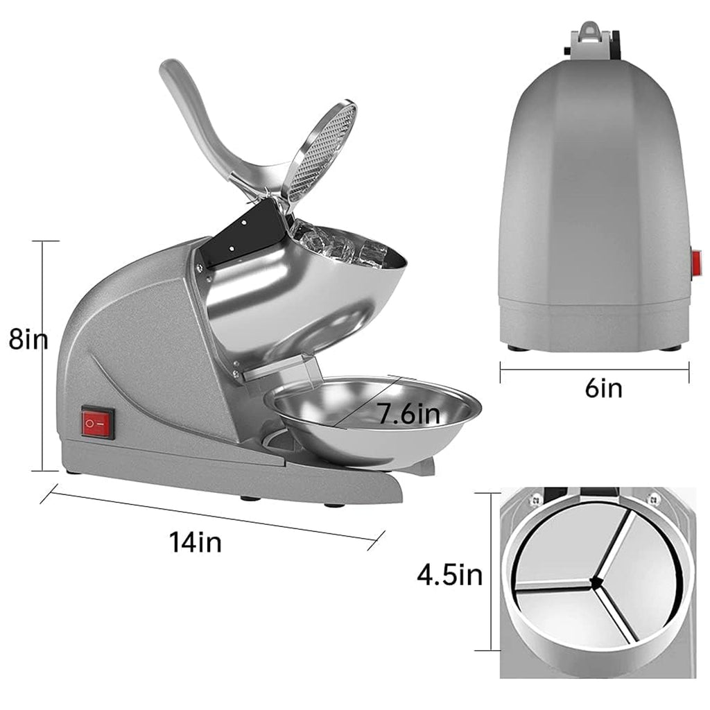 ALVENZA Electric Ice Crusher – Effortless & Fast for Home/Commercial Use