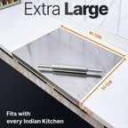 ALVENZA Stainless Steel Chopping & Kneading Board – Durable & Easy to Clean