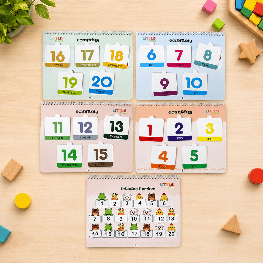 ALVENZA Learning Numbers Activity Book – Engaging Velcro Hands-On Kids Tool