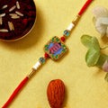 ALVENZA Rakhi for Raksha Bandhan – Colorful Beads & Radhe Engraving for Sibling Festival