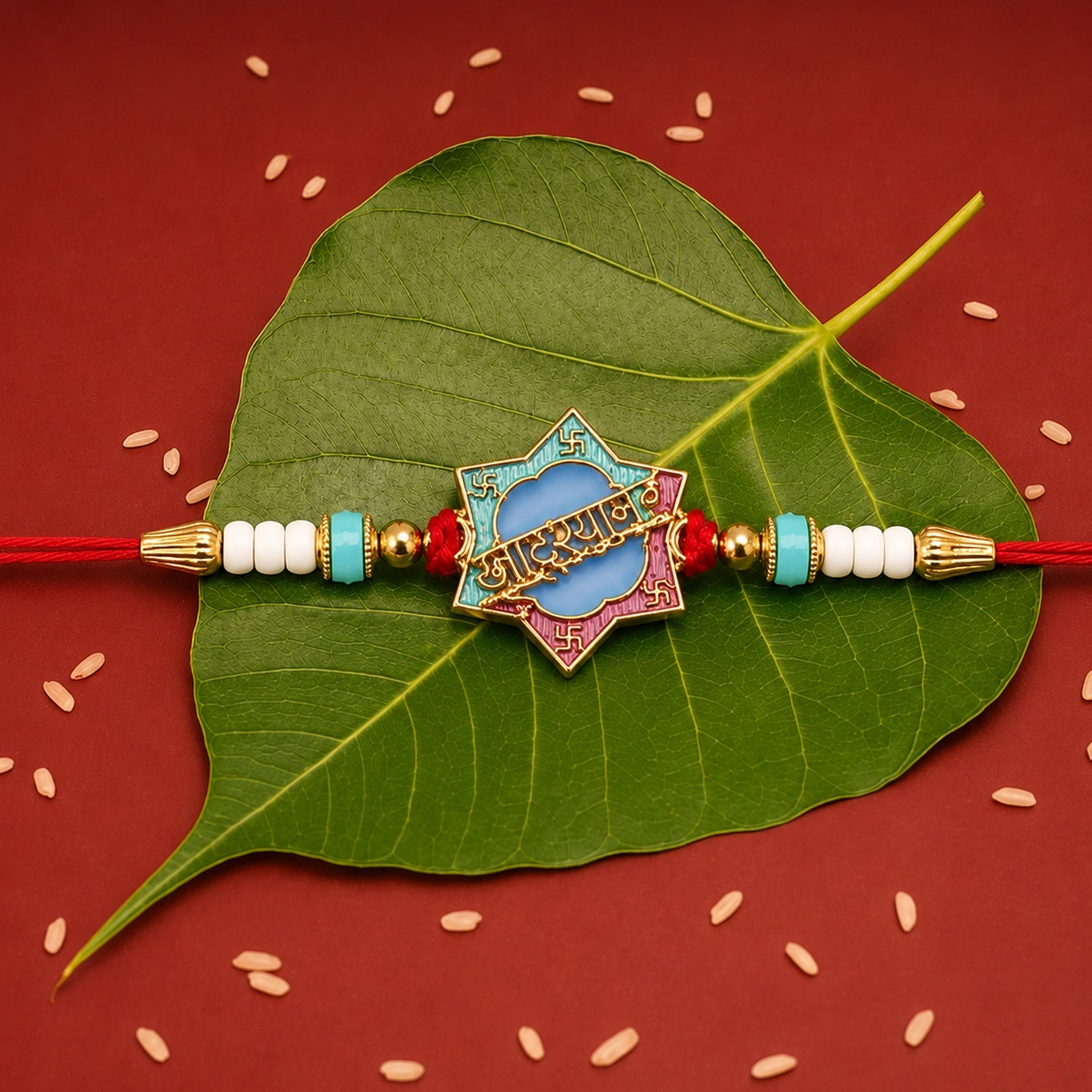 ALVENZA Khatu Shyam Rakhi – Colorful Beads for Raksha Bandhan Celebration
