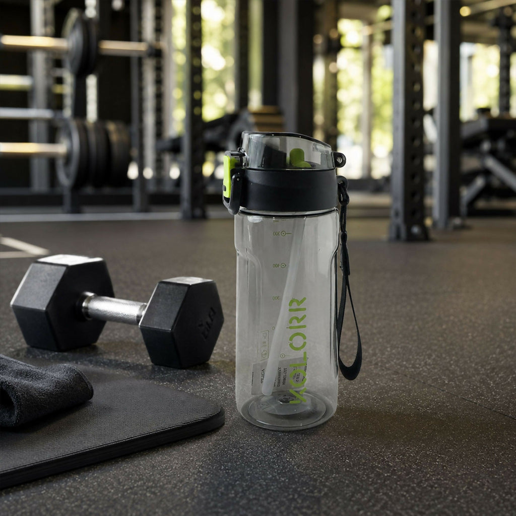 ALVENZA KOLORR Leakproof Sports Sipper Water Bottle with Straw & Lock Lid (630ML)