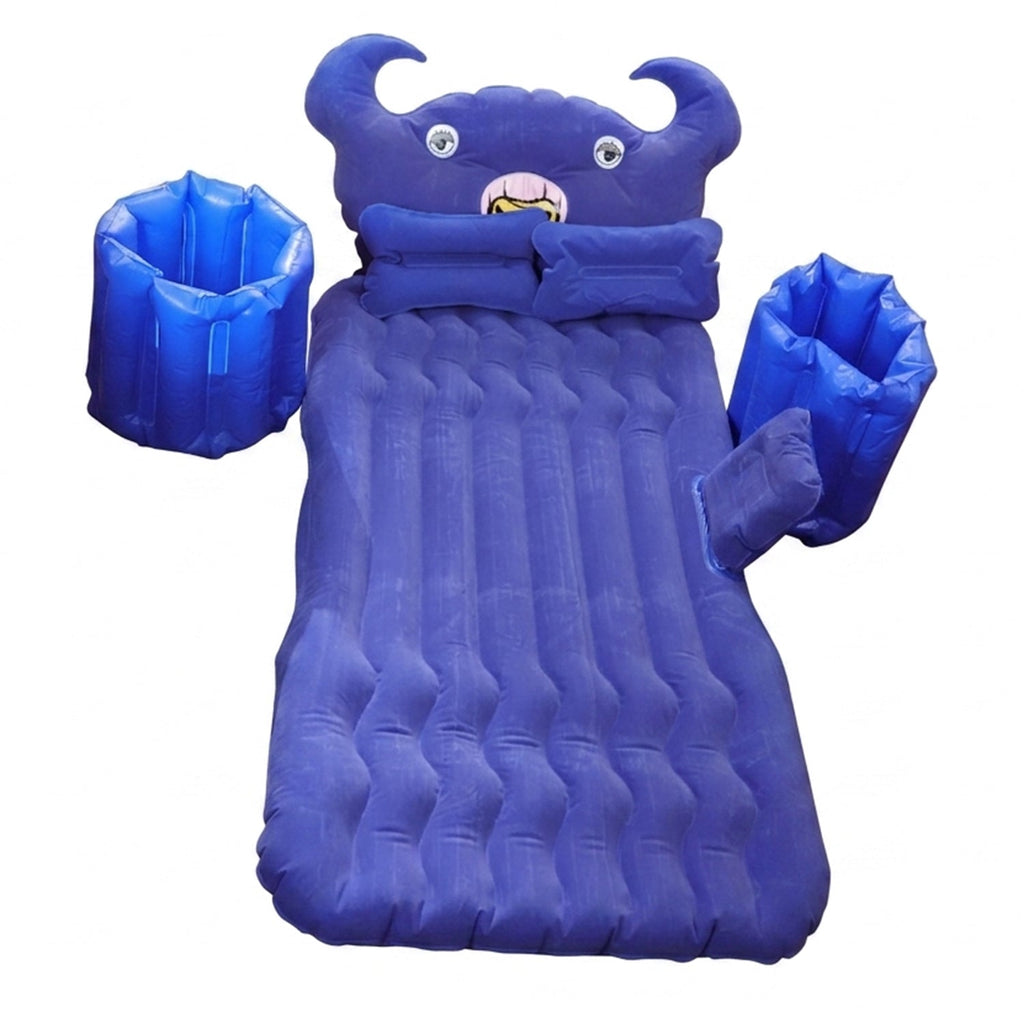 Inflatable Car Air Mattress Portable & Comfortable for Travel, Car Sofa - Back View