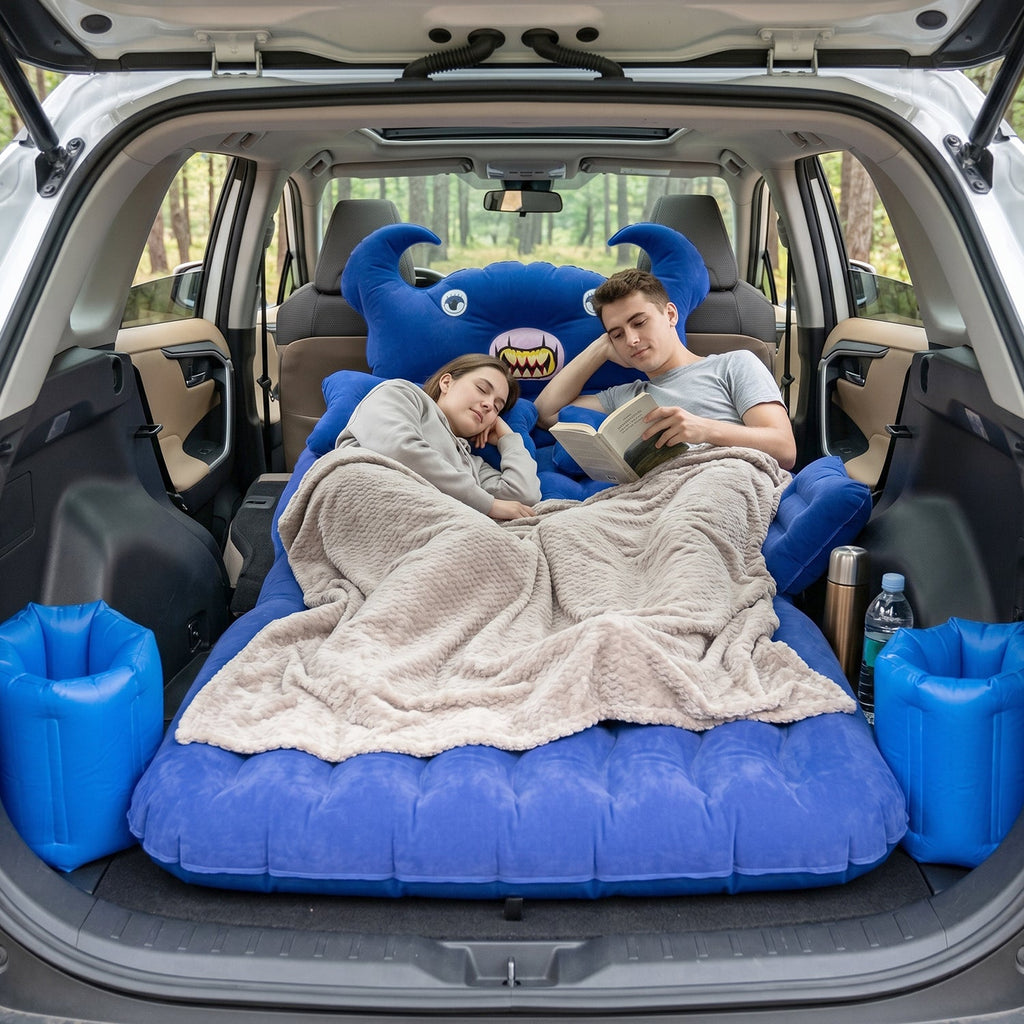 Inflatable Car Air Mattress Portable & Comfortable for Travel, Car Sofa - Detail View 5