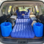 Inflatable Car Air Mattress Portable & Comfortable for Travel, Car Sofa - Front View