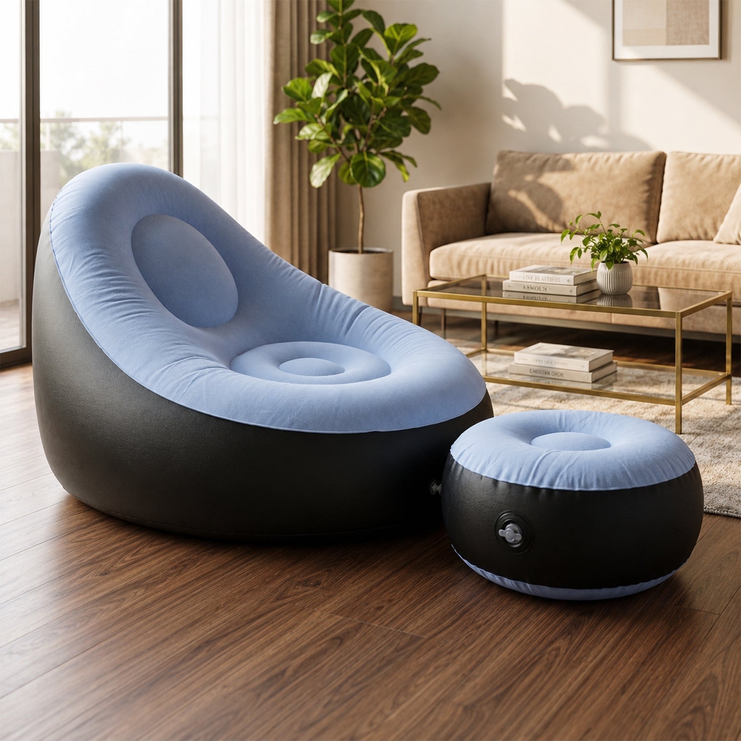 Inflatable Sofa Chair Portable, Comfortable Indoor & Outdoor Seating