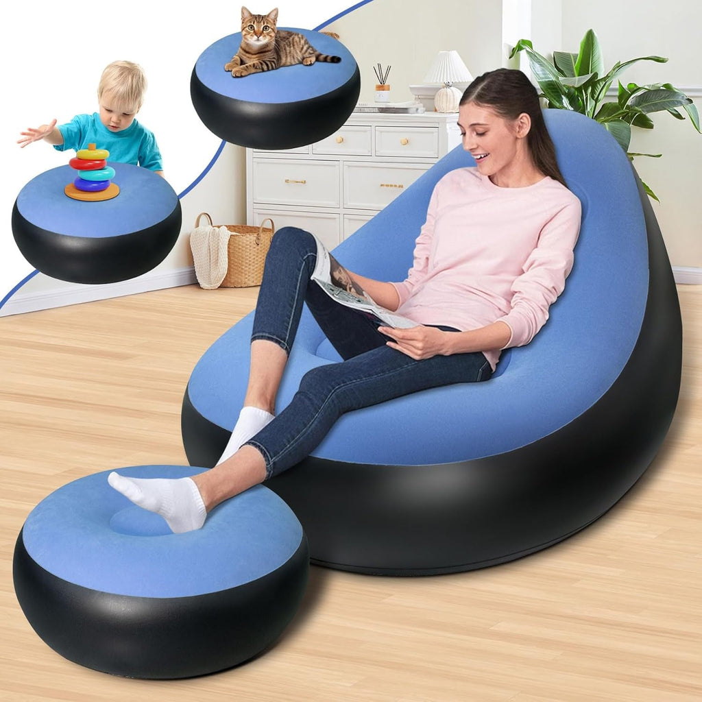 Inflatable Sofa Chair Portable, Comfortable Indoor & Outdoor Seating - Detail View 7