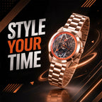 Jai Shri Ram Analog Watch – Devotional Style with Rose Gold Finish