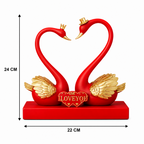 ALVENZA Romantic Swan Couple Showpiece – Elegant Home Decor Accent