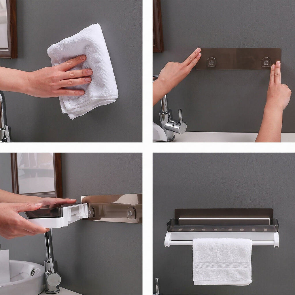 ALVENZA Wall-Mounted Bathroom Shelf – Space-Saving & Durable Organizer