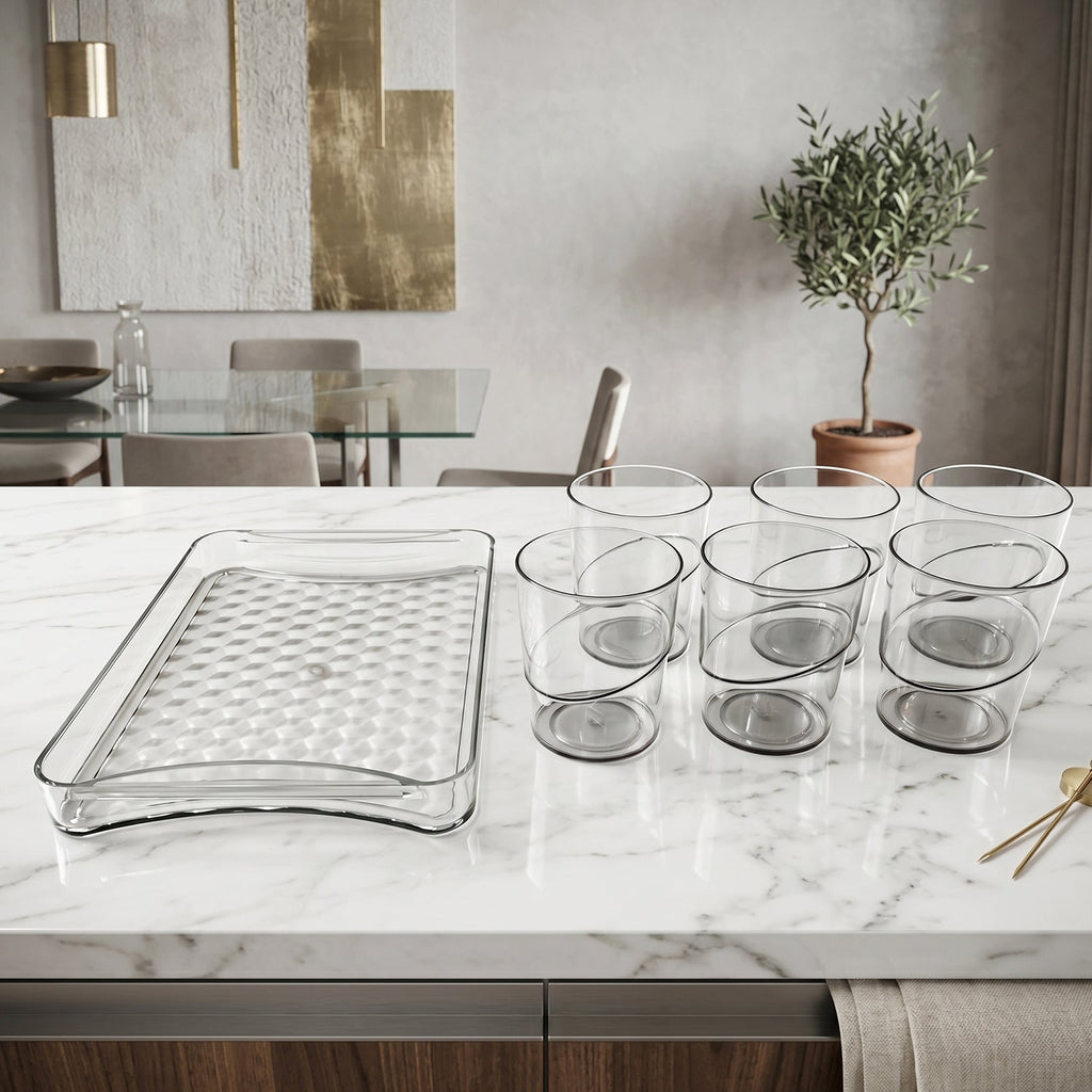 Glass Serving Set Elegant & Multipurpose for Home Use - Detail View 7