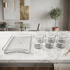 Glass Serving Set Elegant & Multipurpose for Home Use - Detail View 7