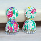 Jhumka Earrings Traditional Indian Dangle Design | Glimmerly - Detail View 6