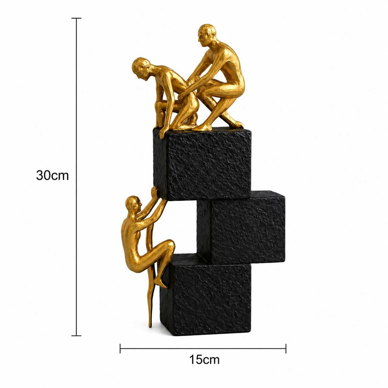 ALVENZA Abstract Human Sculpture – Modern Teamwork Showpiece for Decor