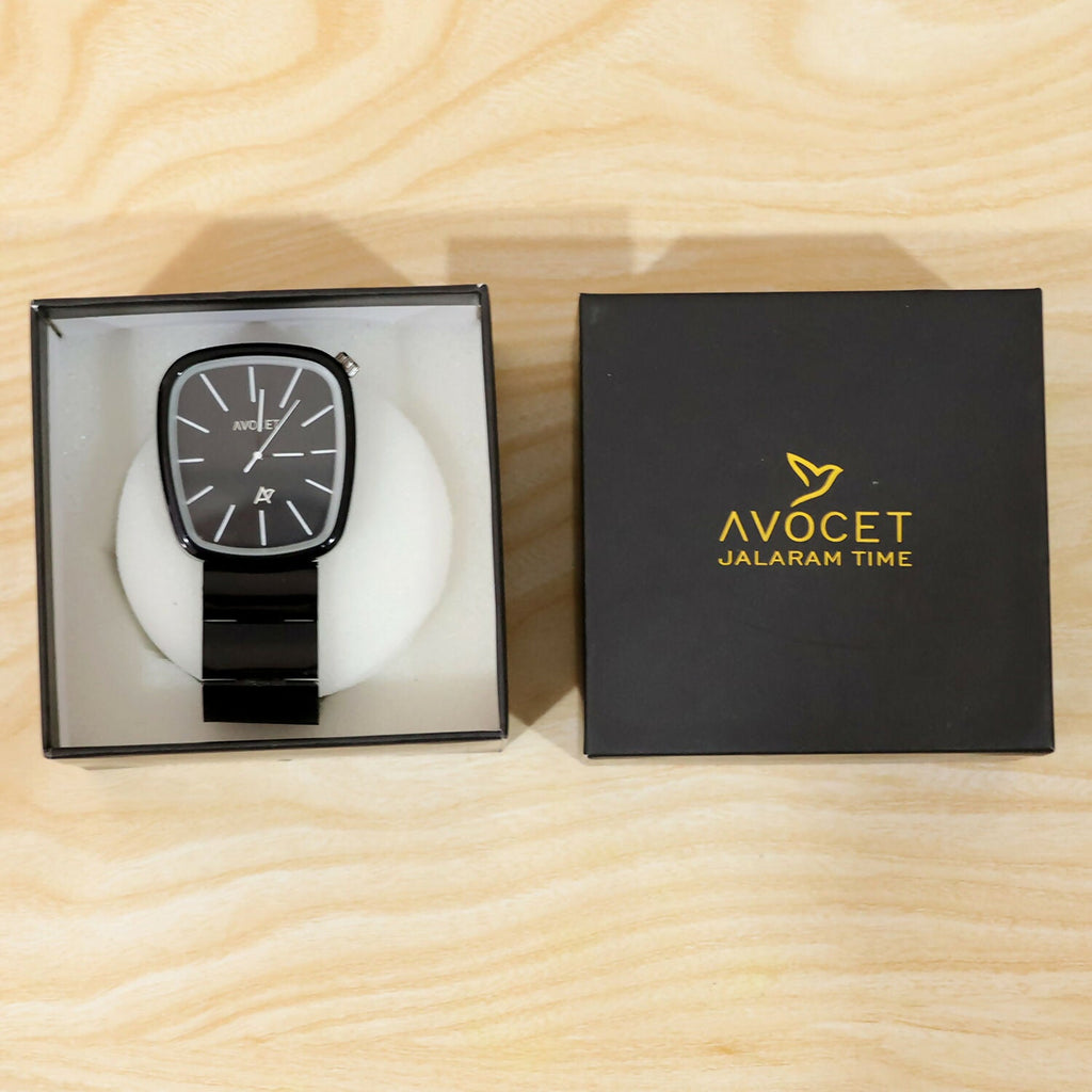 Minimal Black Luxury Square Dial Watch – Elegant Suitable for Any Occasion