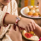 ALVENZA Kids Rakhi - Cute Cartoon Cat & Mouse Selfie Design for Siblings
