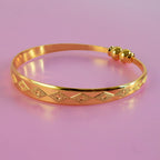 Traditional-Style Textured Bangles with Beaded Detailing – Elegant Ethnic Accessory