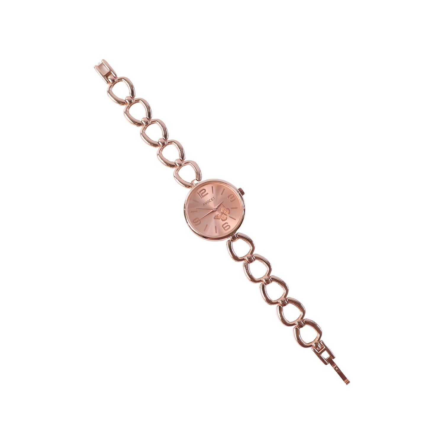 Women's Wrist Watch – Rose Gold Elegant Chain Strap with Butterfly Dial