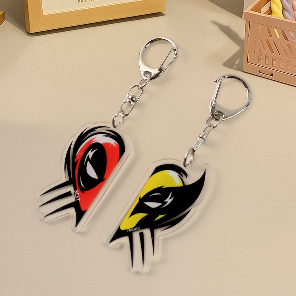 ALVENZA Best Friends Acrylic Breakable Keychain – 2-in-1 Matching Set